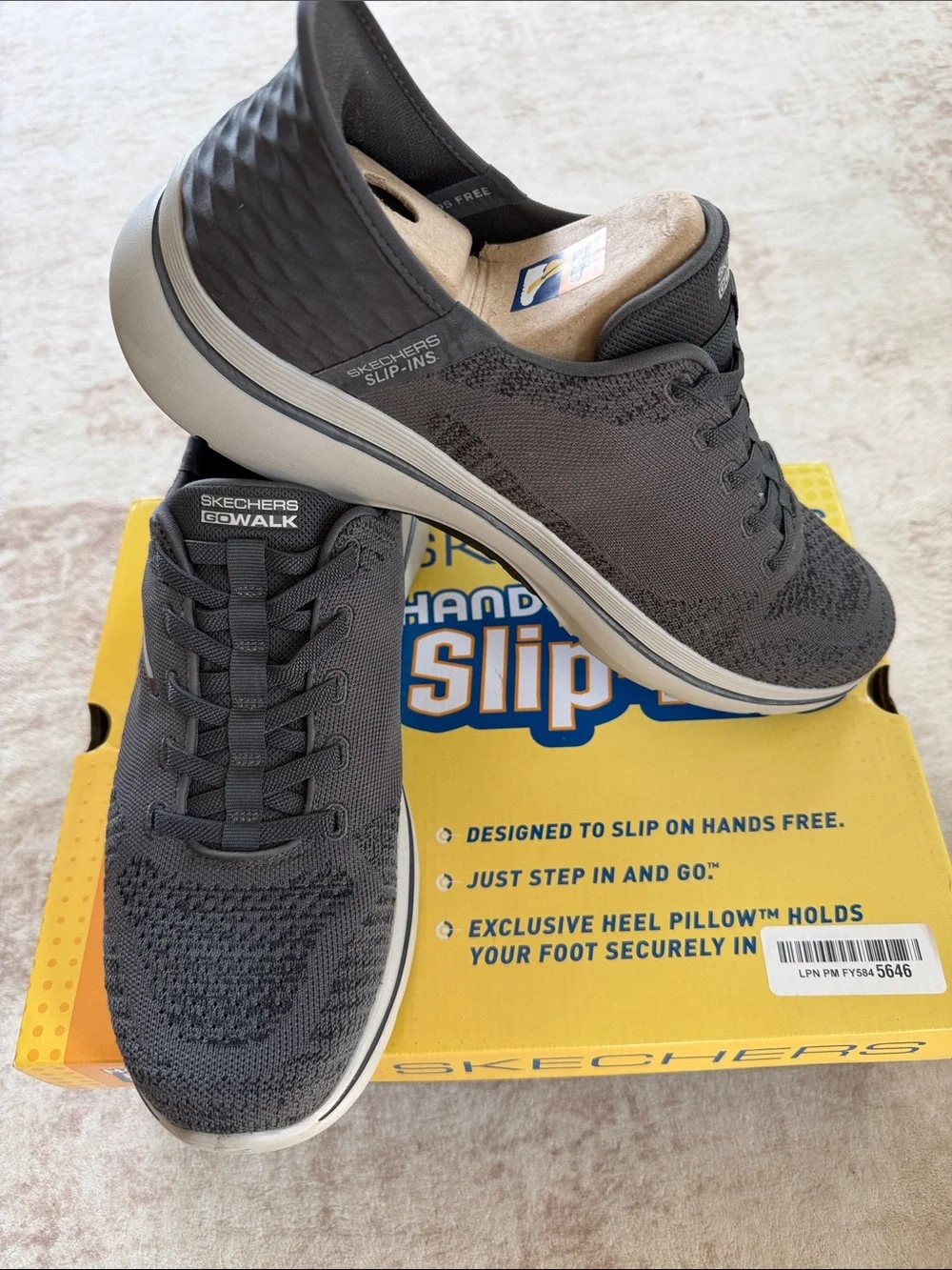 Skechers GOwalk Arch Fit 2.0 Men's Dark Gray Slip-In Athletic Shoes
